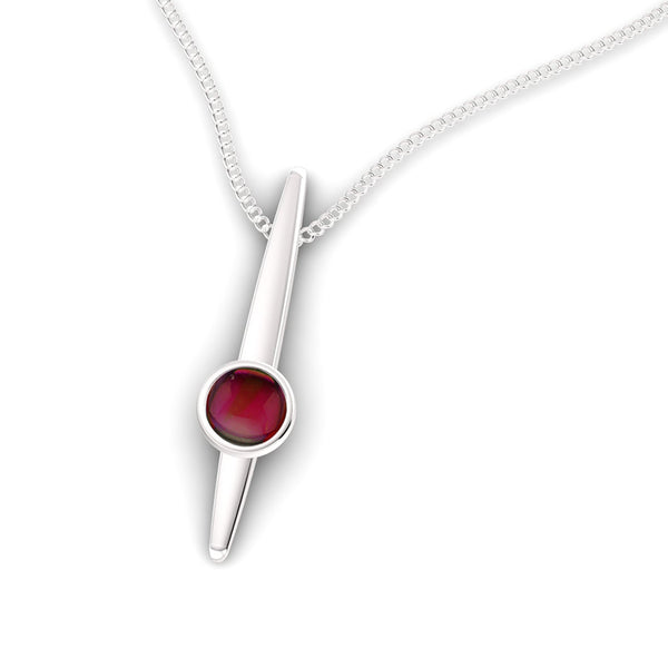 Fairtrade Gold Small HOPE Pendant with Garnet - Jeweller's Loupe