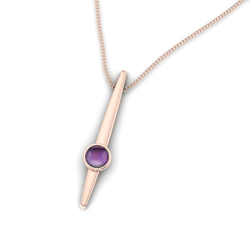 Fairtrade Gold Large HOPE Pendant with Amethyst - Jeweller's Loupe