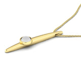 Fairtrade Yellow Gold Large HOPE Pendant with Crystal Quartz, Jeweller's Loupe