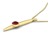 Fairtrade Gold Large HOPE Pendant with Garnet - Jeweller's Loupe