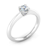 Double Claw Solitaire Diamond Engagement Ring - Jeweller's Loupe