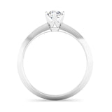 Solitaire Diamond Engagement Ring with a Rex Setting and Angled Band - Jeweller's Loupe