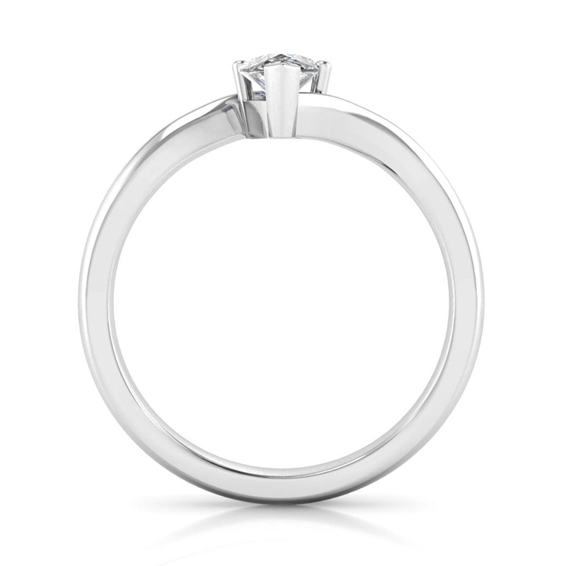 Crossover Solitaire Marquise Cut Diamond Engagement Ring - Jeweller's Loupe