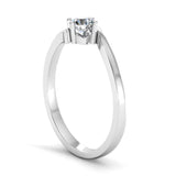 Crossover Solitaire Diamond Engagement Ring and Fitted Wedding Ring Set - Jeweller's Loupe