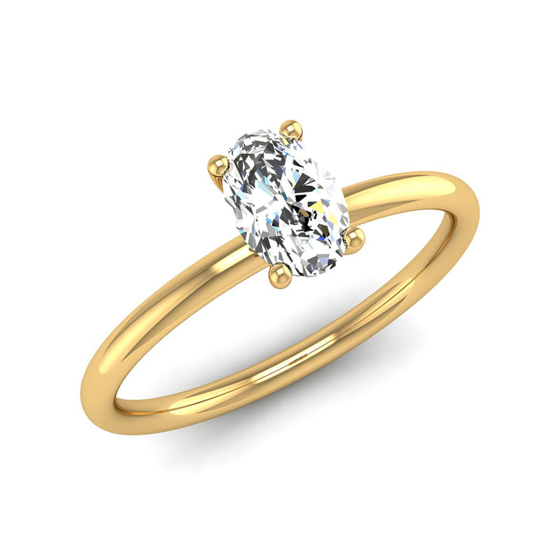 Fairtrade Yellow Gold Solitaire Oval Cut Diamond Engagement Ring