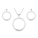 Fairtrade Silver and Diamond Sparkle Pendant and Earring Set, Jeweller's Loupe