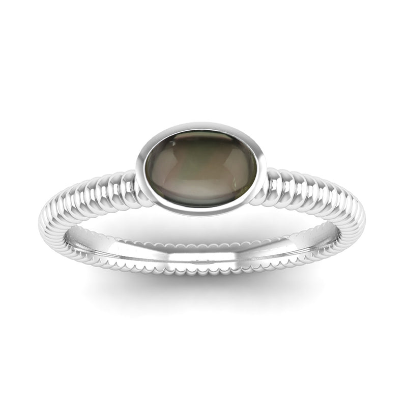 Fairtrade Silver PROMISE Smoky Quartz Stacking Ring - Jeweller's Loupe