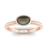 Fairtrade Rose Gold PROMISE Smoky Quartz Stacking Ring (available now) - Jeweller's Loupe
