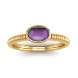Fairtrade Gold PROMISE Amethyst Stacking Ring - Jeweller's Loupe