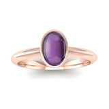 Fairtrade Gold DESIRE Amethyst Stacking Ring - Jeweller's Loupe