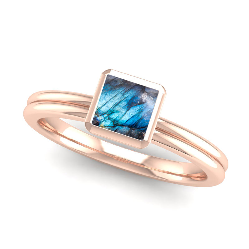 Fairtrade Gold TRUST Labradorite Stacking Ring - Jeweller's Loupe