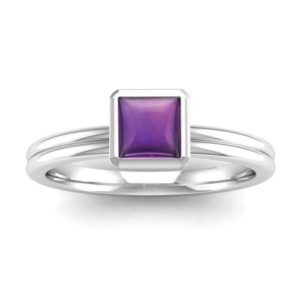 Fairtrade Gold TRUST Amethyst Stacking Ring - Jeweller's Loupe