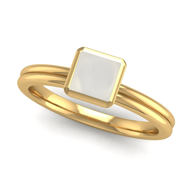 Fairtrade Gold TRUST Crystal Quartz Stacking Ring - Jeweller's Loupe