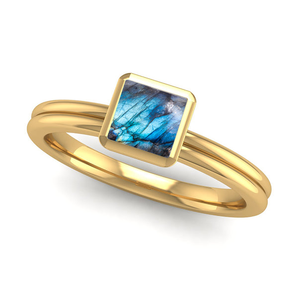 Fairtrade Gold TRUST Labradorite Stacking Ring - Jeweller's Loupe