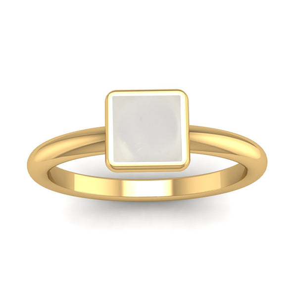 Fairtrade Gold BELIEVE Crystal Quartz Stacking Ring - Jeweller's Loupe
