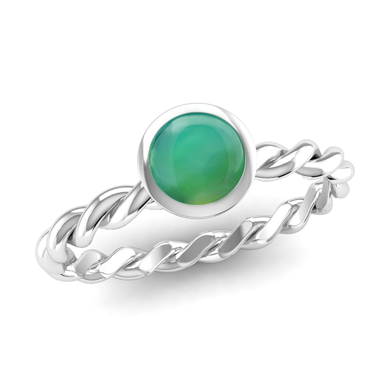 Fairtrade Silver DREAM Agate Stacking Ring - Jeweller's Loupe