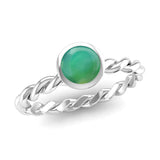 Ethically-sourced Platinum DREAM Agate Stacking Ring - Jeweller's Loupe