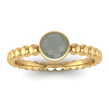 Fairtrade Gold FAITH Green Amethyst Stacking Ring - Jeweller's Loupe
