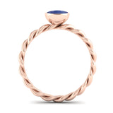 DREAM Kyanite Twist Stacking Ring in Fairtrade Rose Gold, Jeweller's Loupe Hope Collection