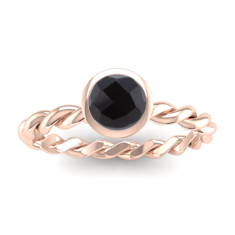 Fairtrade Gold DREAM Onyx Stacking Ring - Jeweller's Loupe