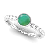 Ethically-sourced Platinum FAITH Agate Stacking Ring - Jeweller's Loupe