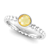 Fairtrade Gold FAITH Citrine Stacking Ring - Jeweller's Loupe
