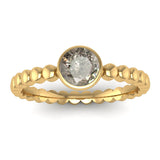 Fairtrade Gold FAITH Salt and Pepper Diamond Stacking Ring - Jeweller's Loupe