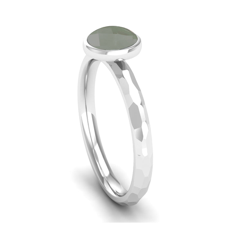 Fairtrade Silver JOY Green Amethyst Stacking Ring - Jeweller's Loupe