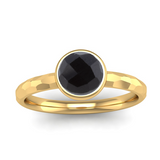 Fairtrade Yellow Gold JOY Onyx Stacking Ring (available now) - Jeweller's Loupe