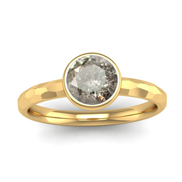 Fairtrade Gold JOY Salt and Pepper Diamond Stacking Ring - Jeweller's Loupe