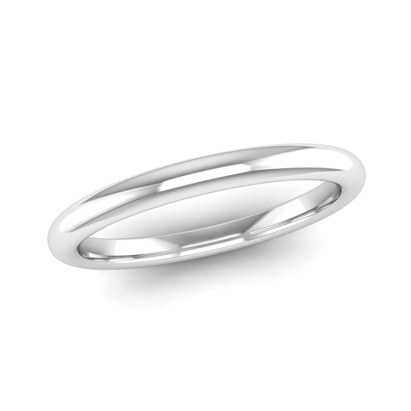 Ethically-sourced Platinum BELIEVE Rounded Band Stacking Ring - Jeweller's Loupe
