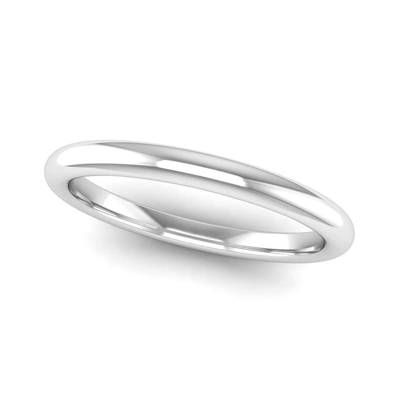 Ethically-sourced Platinum BELIEVE Rounded Band Stacking Ring - Jeweller's Loupe