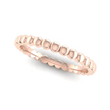 Fairtrade Gold FAITH Beaded Stacking Ring - Jeweller's Loupe