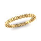 Fairtrade Gold FAITH Beaded Stacking Ring - Jeweller's Loupe