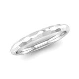 Ethihcally-sourced Platinum JOY Hammered-effect Stacking Ring - Jeweller's Loupe