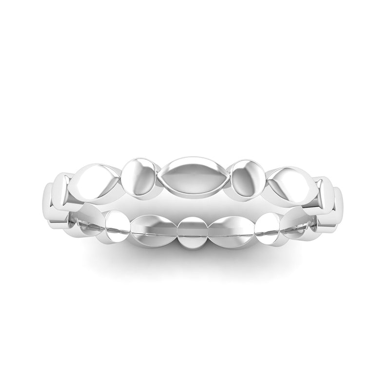 Fairtrade Silver WISH Scalloped Stacking Ring - Jeweller's Loupe