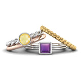 Fairtrade Gold TRUST Amethyst Stacking Ring - Jeweller's Loupe