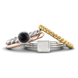 Fairtrade Silver DREAM Onyx Stacking Ring - Jeweller's Loupe