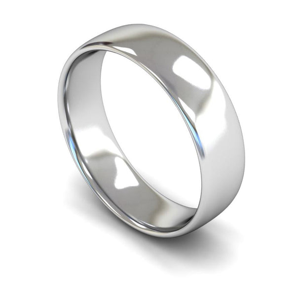 Ethically-sourced Platinum Slight Court Wedding Ring