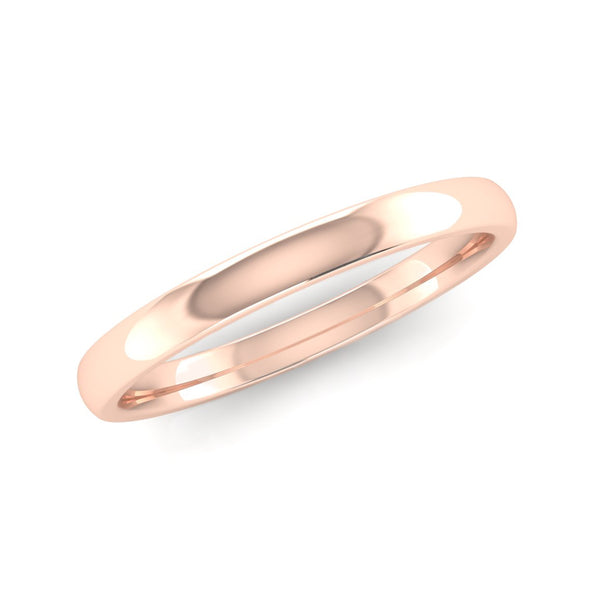 Fairtrade Rose Gold 2mm Traditional Court Wedding Ring - Jeweller's Loupe