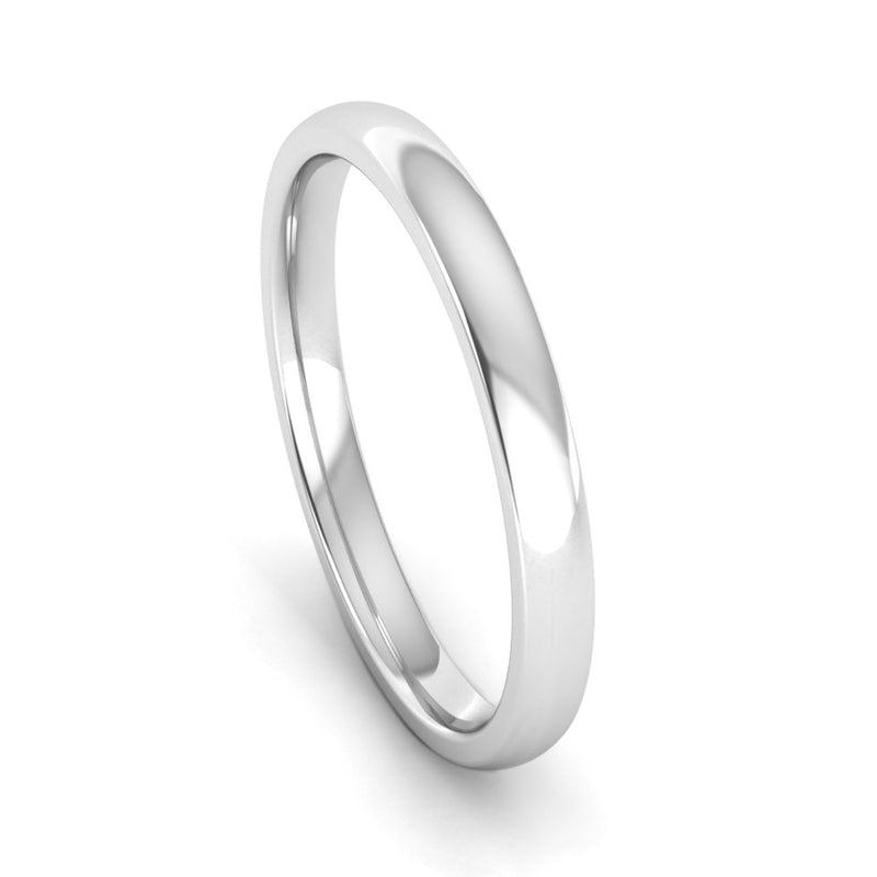 Ethically-sourced Platinum 2mm Traditional Court Wedding Ring - Jeweller's Loupe