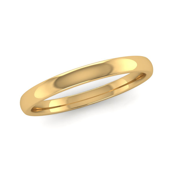 Fairtrade Yellow Gold 2mm Traditional Court Wedding Ring - Jeweller's Loupe
