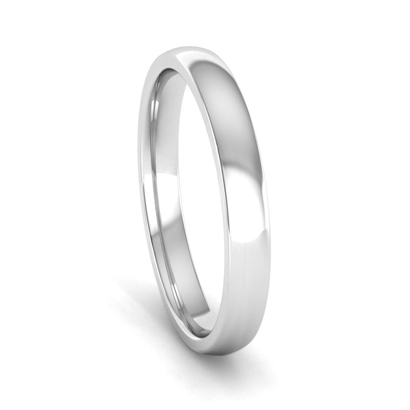 Ethically-sourced Platinum 2.5mm Traditional Court Wedding Ring - Jeweller's Loupe