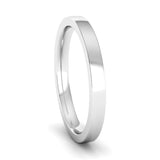 Fairtrade White Gold 2mm Flat Court Wedding Ring - Jeweller's Loupe