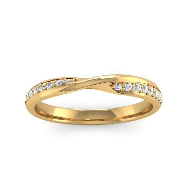 Diamond Set Twisted Eternity Ring - Jeweller's Loupe