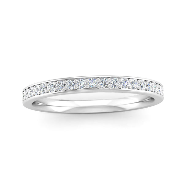 Grain Set Diamond Wedding Ring with Border - Jeweller's Loupe