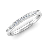 Ethically-sourced Platinum Grain Set Diamond Eternity Ring with Border - Jeweller's Loupe