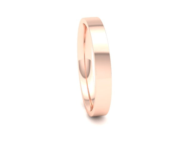 Ethical Rose Gold 3mm Flat Court Wedding Ring