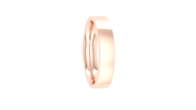 Ethical Rose Gold 4mm Flat Court Wedding Ring