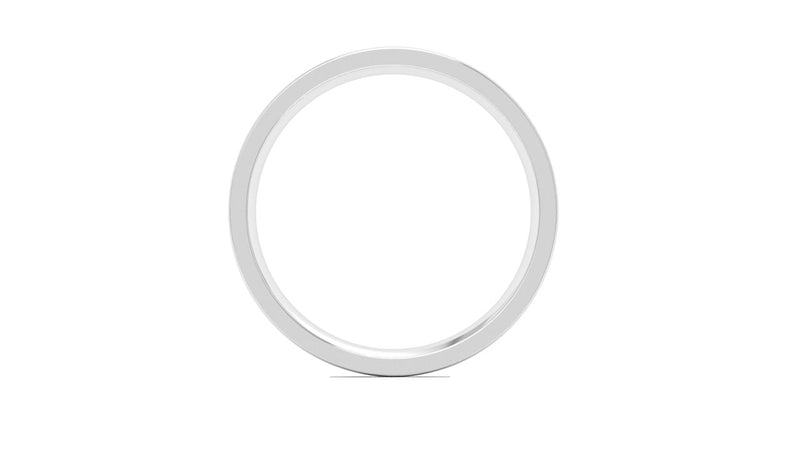 Ethical White Gold 4mm Flat Court Wedding Ring